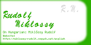 rudolf miklossy business card